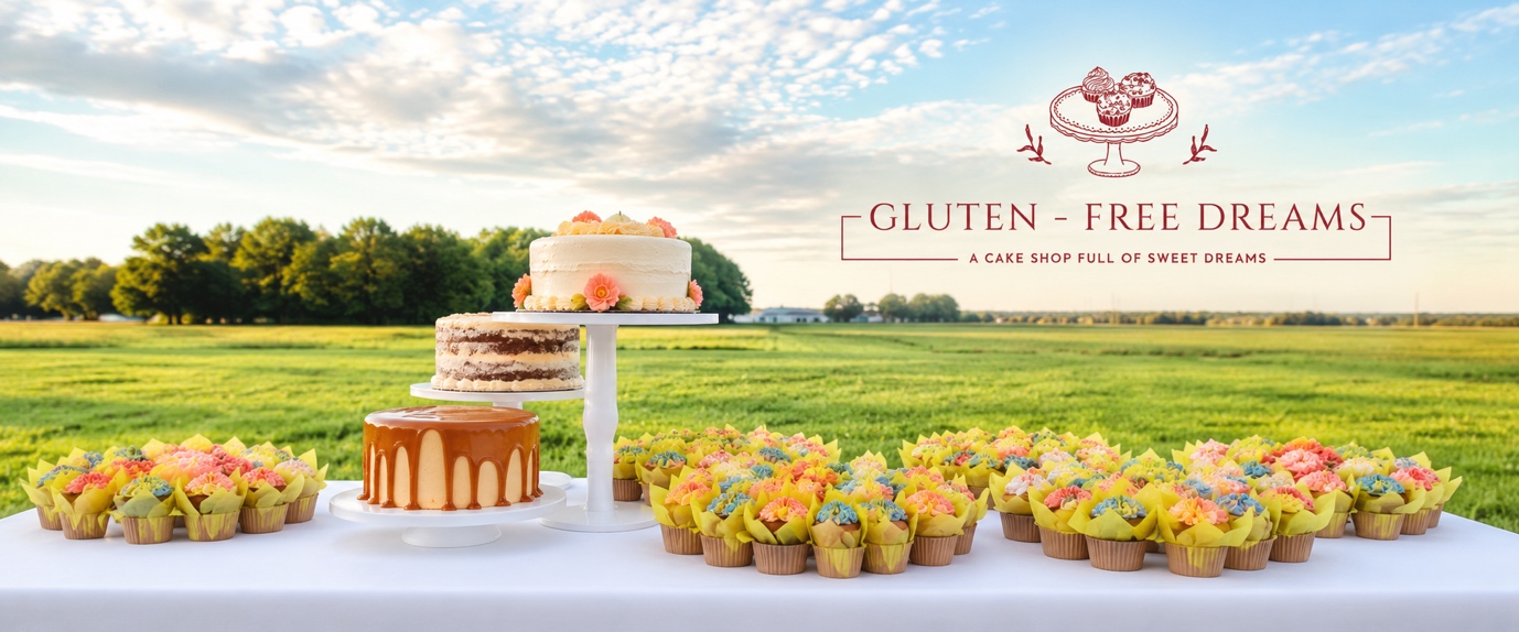 Trouw taart en bijpassende cupcakes op buffet