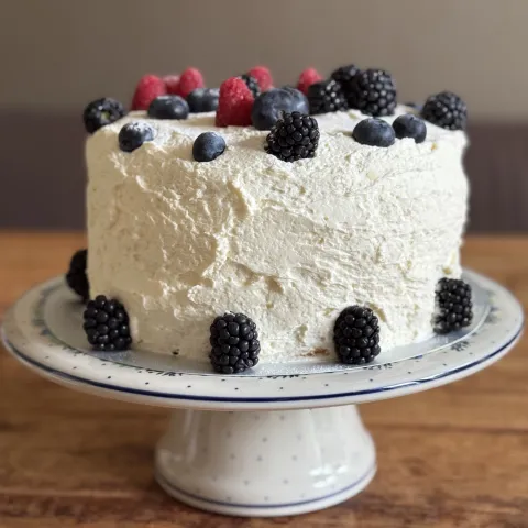 Vanille Biscuittaart met vruchten main
