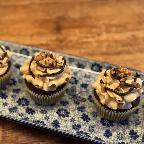 Chocolade Pindakaas Cupcake boven