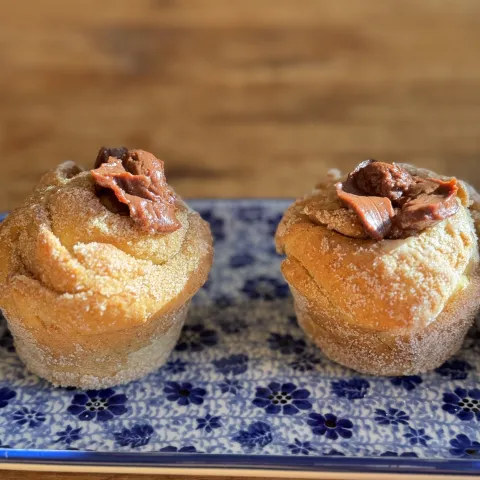 Chocolade gevulde brioche Muffin