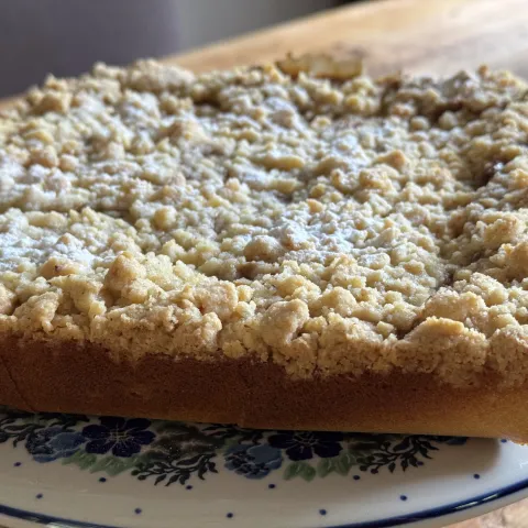 Rabarber traybake boven