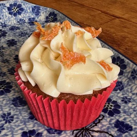 Carrot cupcake boven