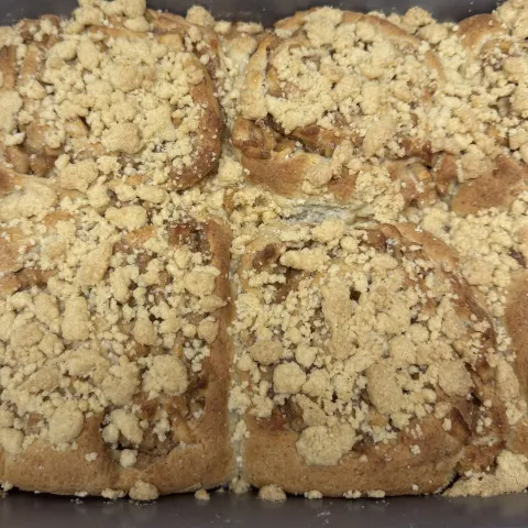 Appel Crumble Brioche Rolls boven