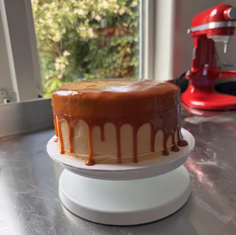 Espresso Caramel Taart zijkant